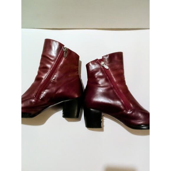 Harley Davidson Women Genuine Leather Double Zip Red Boots Size 8 - Picture 7 of 10